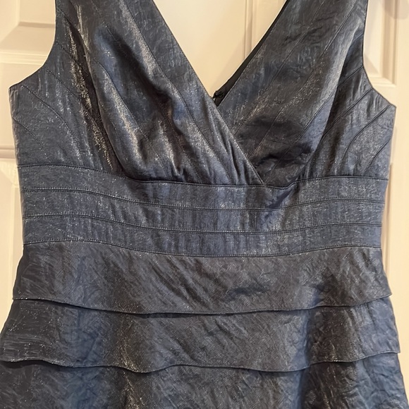 HP🎉NWOT Gorgeous Adriana Papell cocktail dress. Blue shimmer like a night sky. - Picture 14 of 14